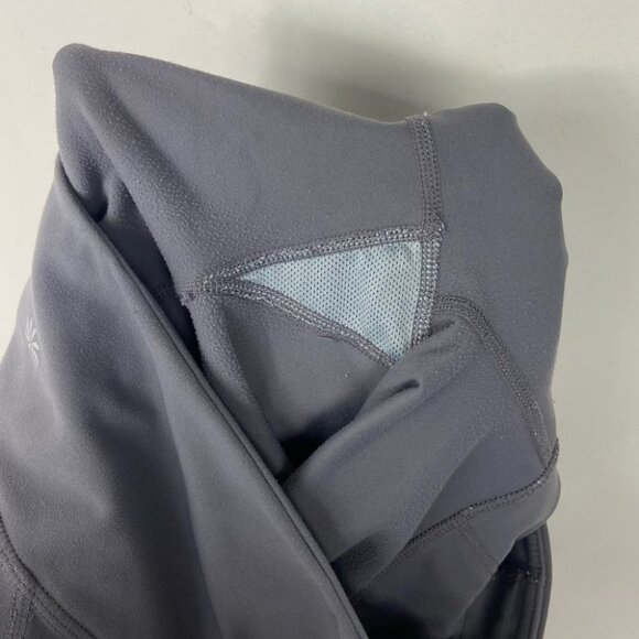 Athleta Silver Bells Stash Pocket Salutation Size XS Leggings Grey Compression - Picture 10 of 15